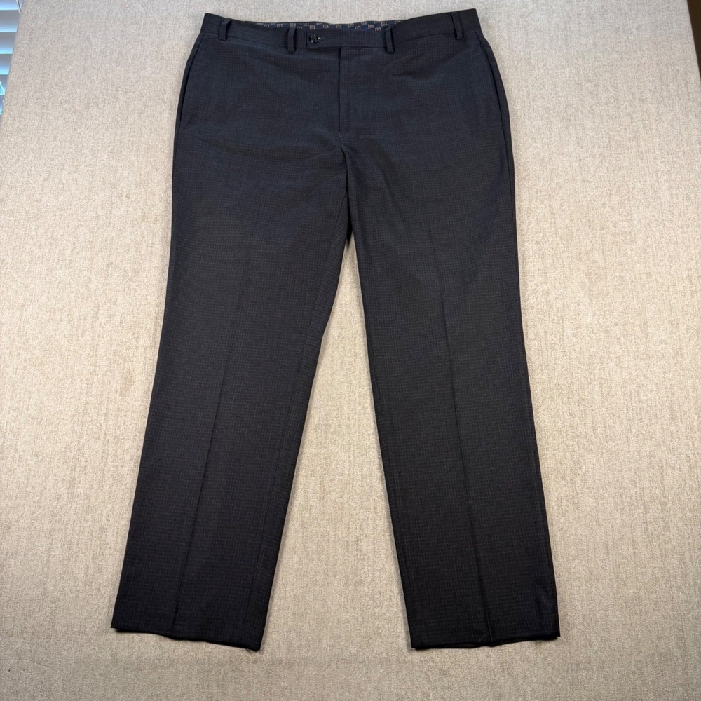 Lauren Ralph Lauren Dress Pants Mens 38x32 Black Micro Grid Stretch Trousers